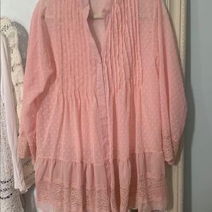 Pink shear blouse